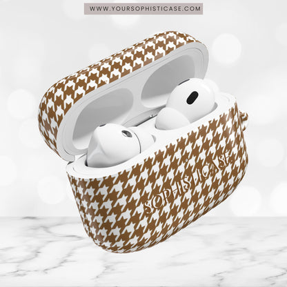 AirPod Cases - Houndstooth in Brown