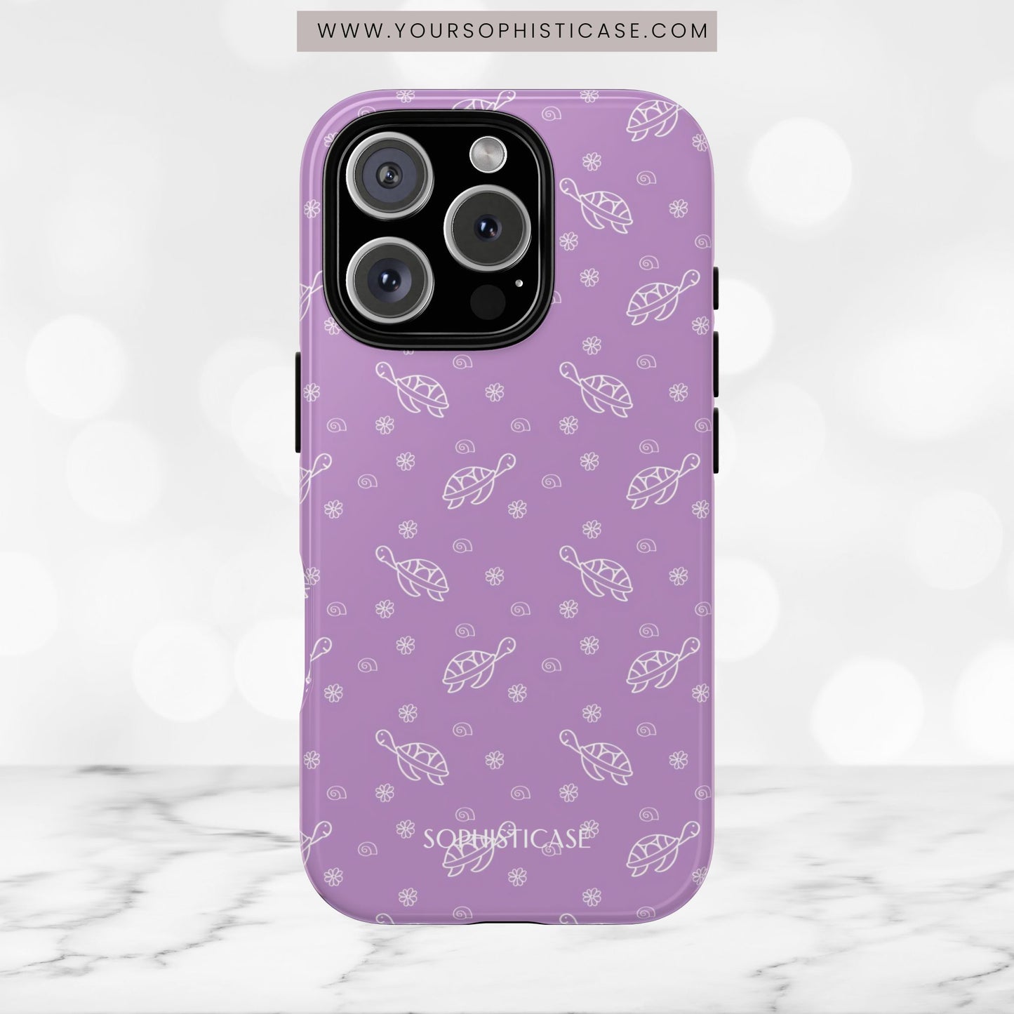 Turtle Island in Purple - iPhone Case