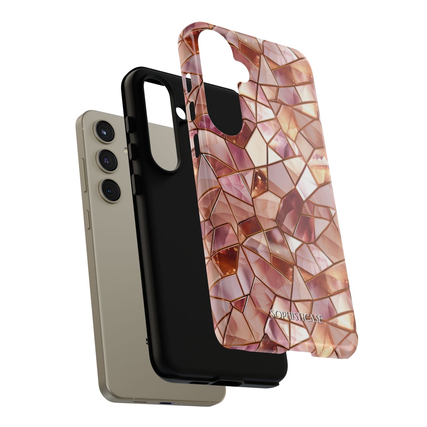 Rose' Runway in Champagne Mosaic - Tough Phone Case
