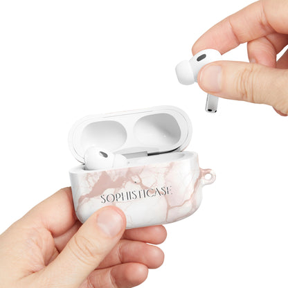 AirPod Cases - Marble Opulence in Neutral Beige