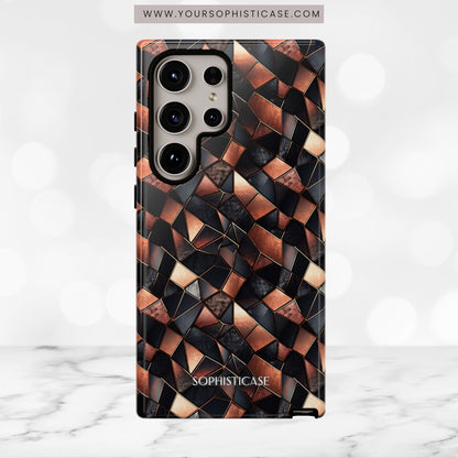 Rose' Runway in Noir Mosaic - Tough Phone Case