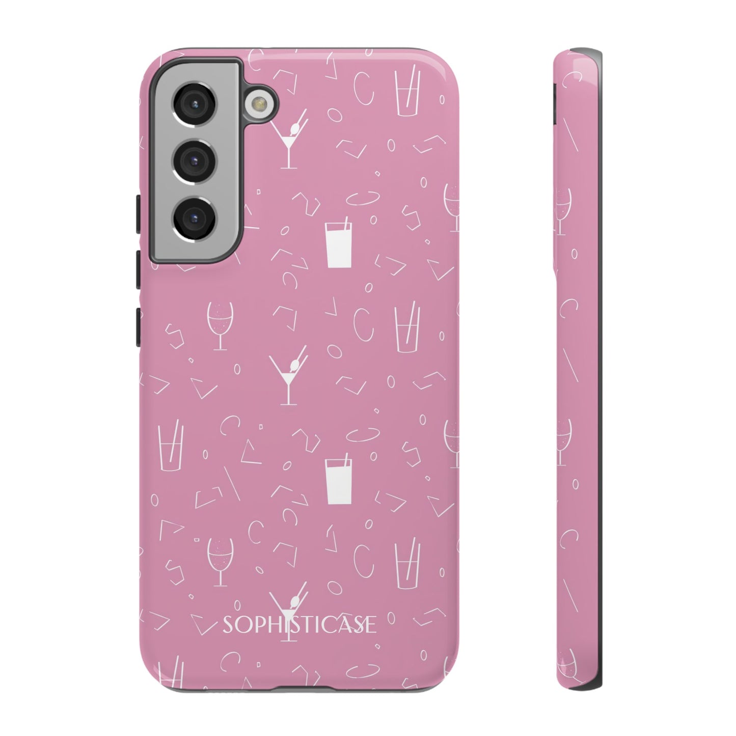 Cocktail Hour in Pink - Protective Phone Case for Samsung Galaxy