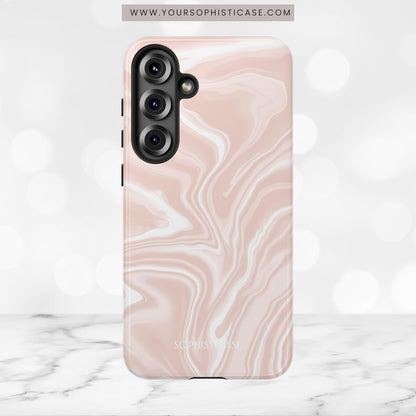 Liquid Dreams in Neutral Beige - Tough Phone Case