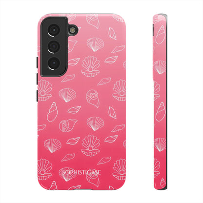 Seashell Society in Sunset Pink - iPhone Case, Samsung Galaxy Case, Google Pixel Case