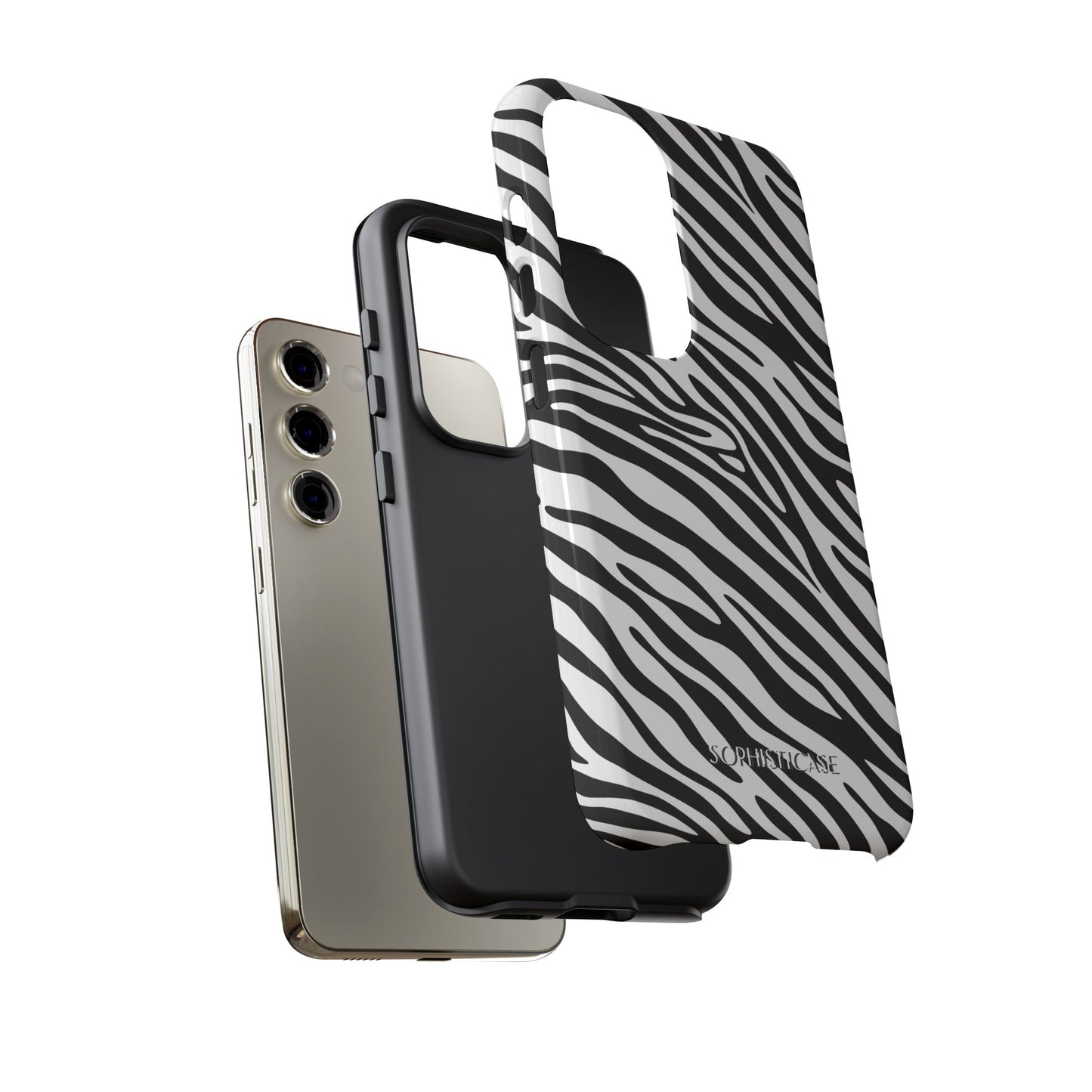 Dark Thoughts in Urban Zebra - Tough Phone Case