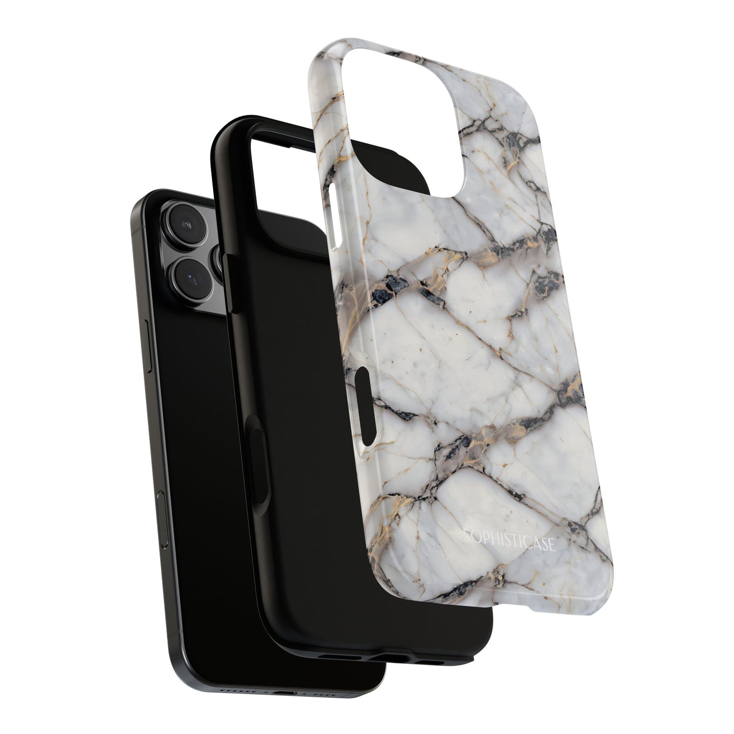 Marble Opulence in Cracked Beige - iPhone Case, Samsung Galaxy Case, Google Pixel Case
