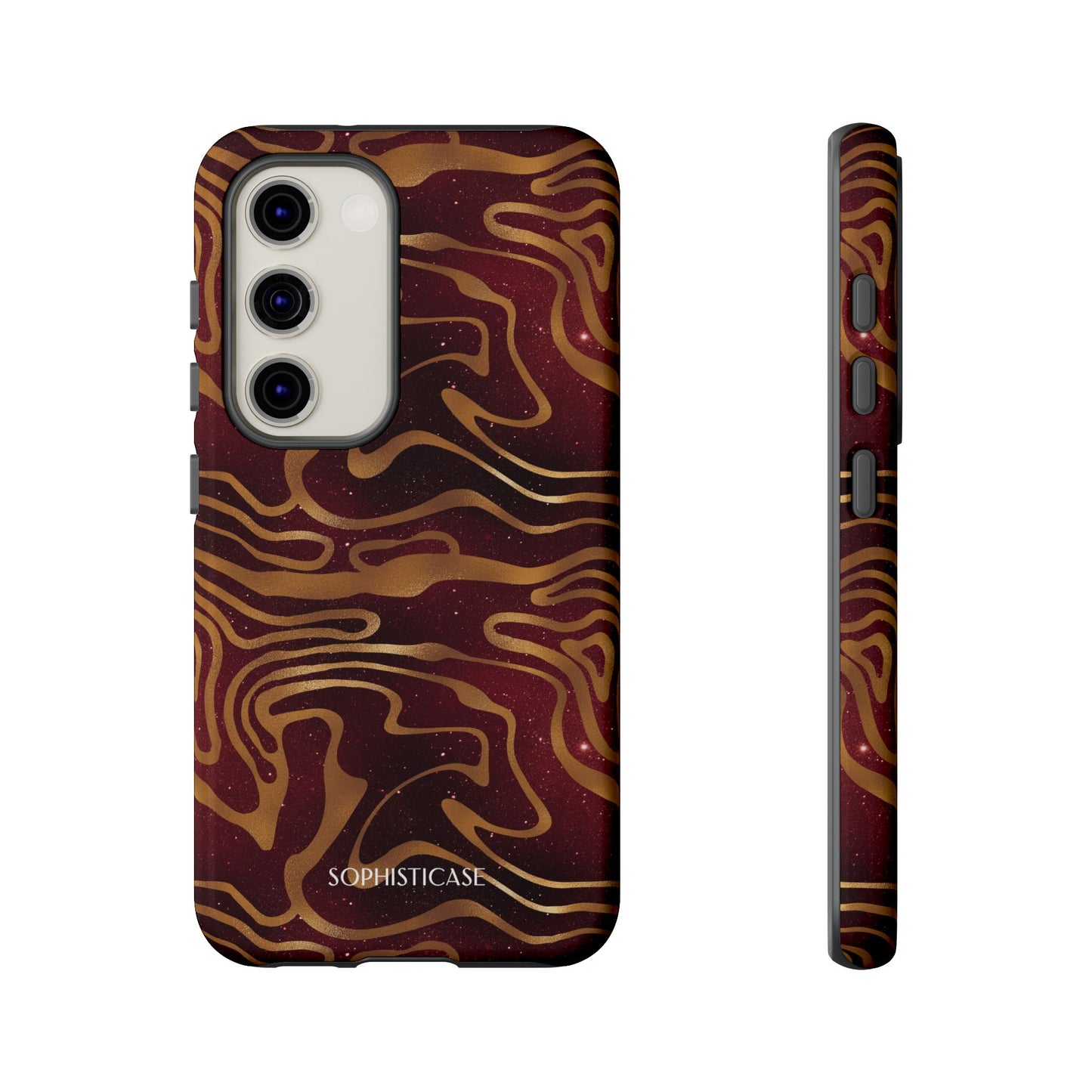 Cosmic Gold in Red - iPhone Case, Samsung Galaxy Case, Google Pixel Case