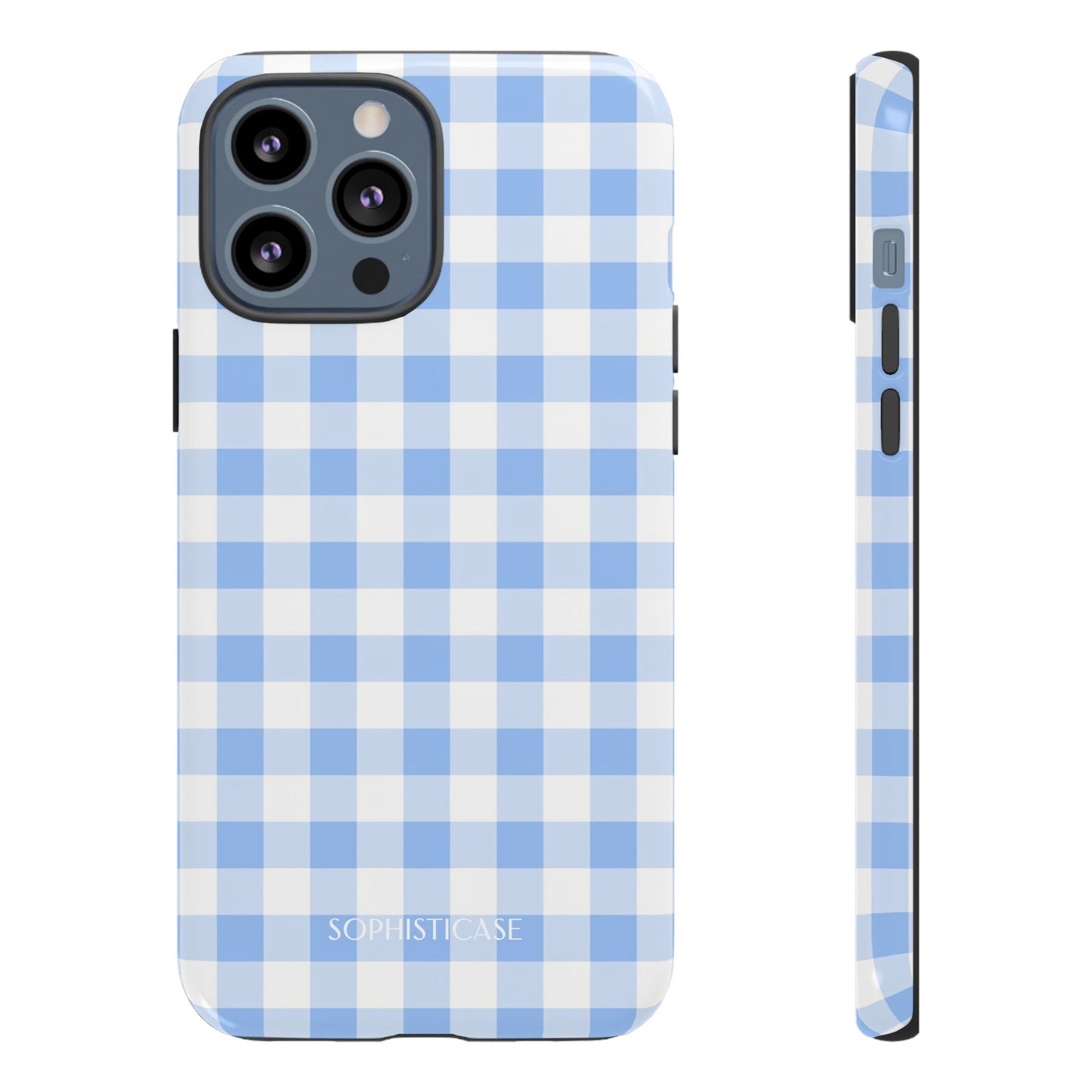 Gingham in Blue - Tough Phone Case