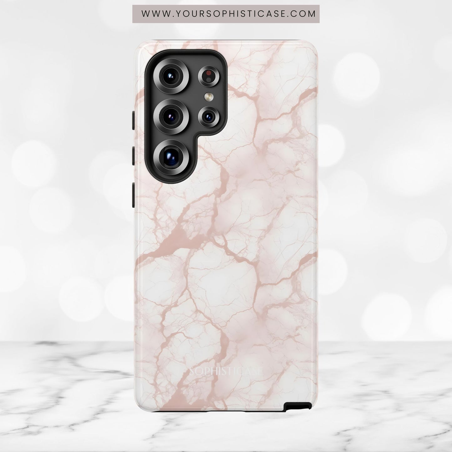 Marble Opulence in Neutral Beige - Tough Phone Case