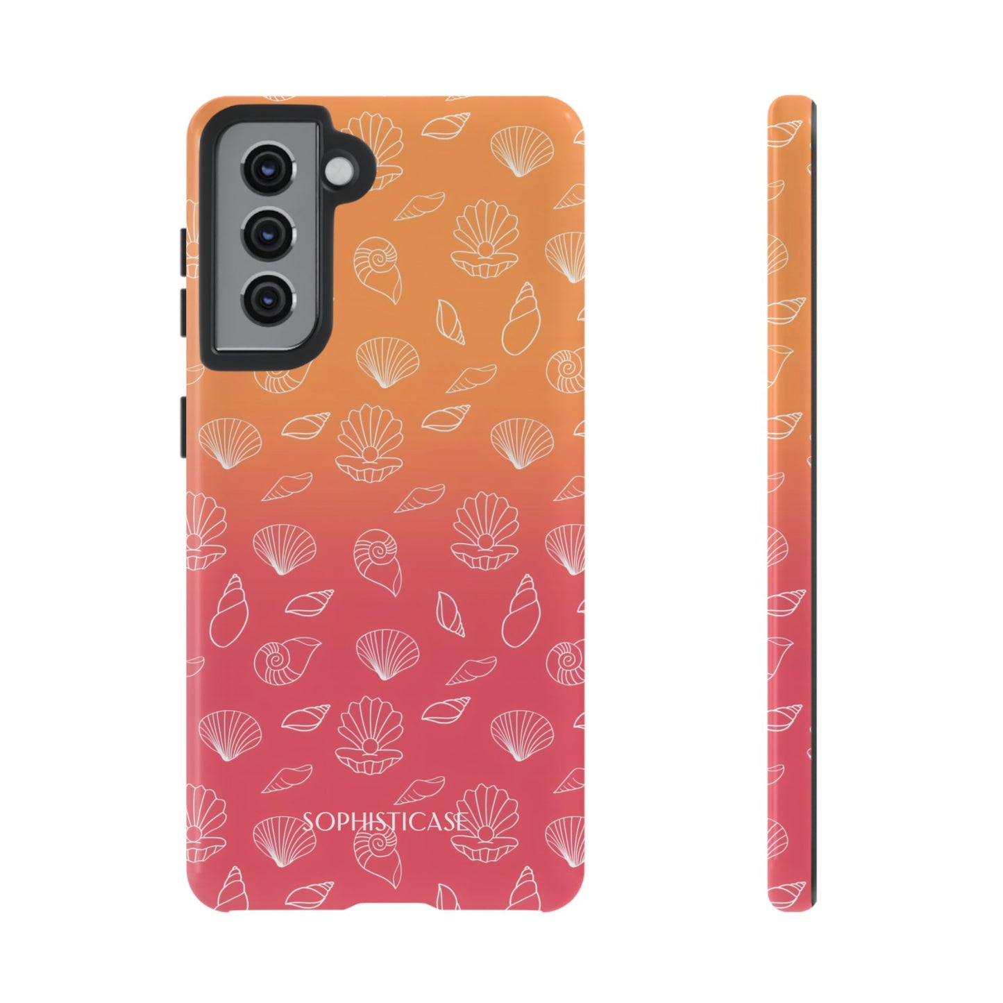 Seashell Society in Sunset Orange - iPhone Case, Samsung Galaxy Case, Google Pixel Case