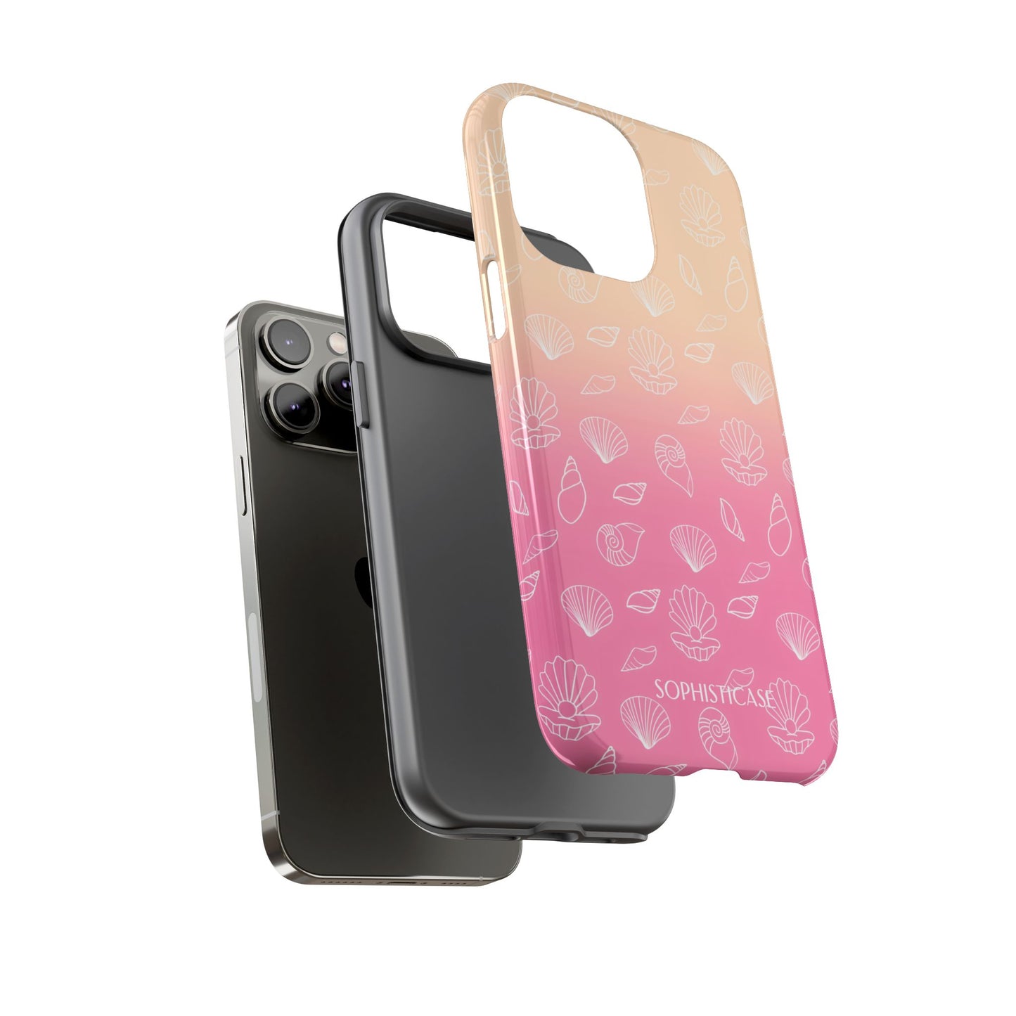 Seashell Society in Sandy Pink Sunset - iPhone Case, Samsung Galaxy Case, Google Pixel Case