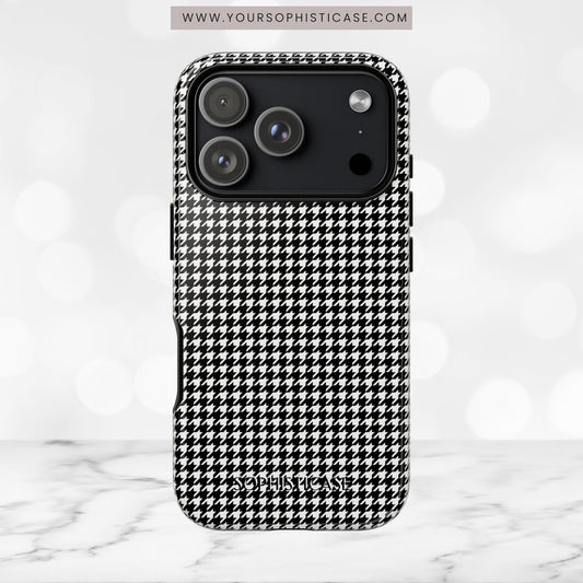 Houndstooth in Black - iPhone Case