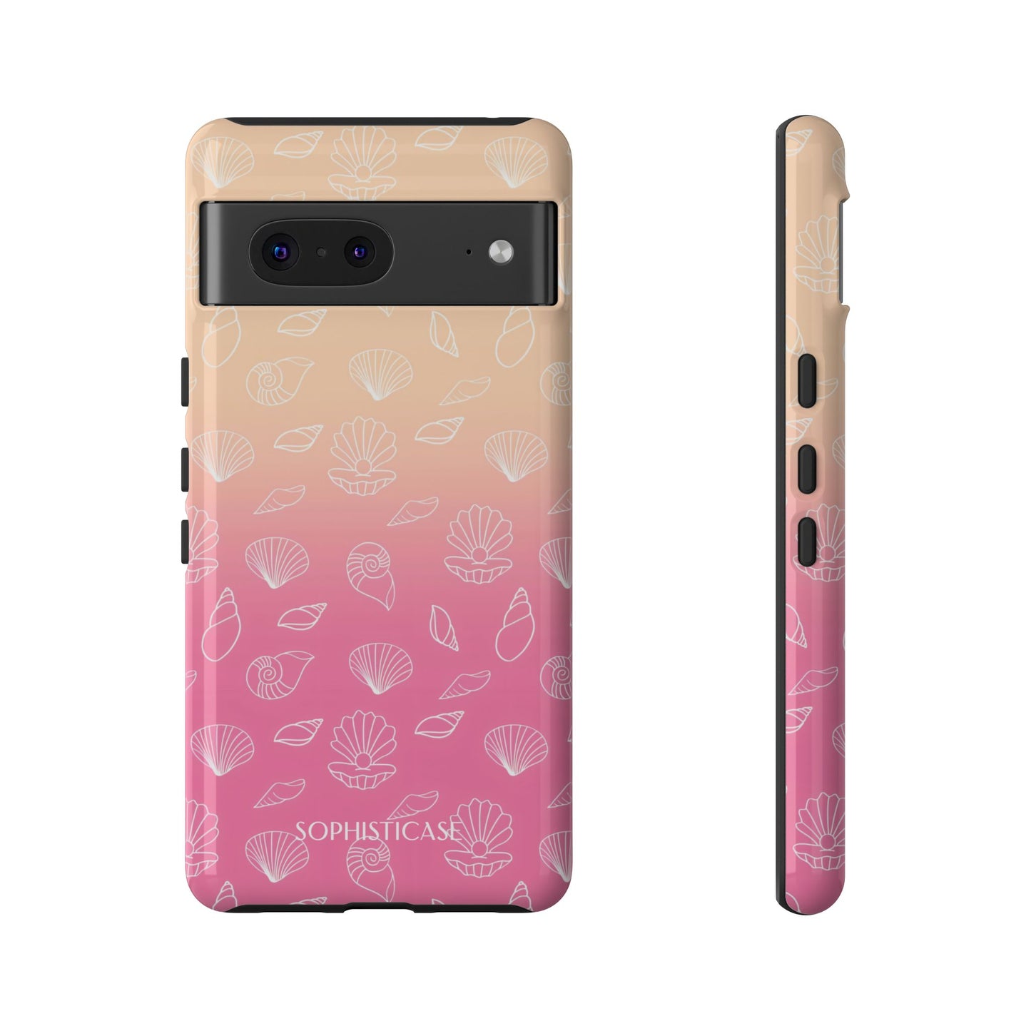 Seashell Society in Sandy Pink Sunset - iPhone Case, Samsung Galaxy Case, Google Pixel Case
