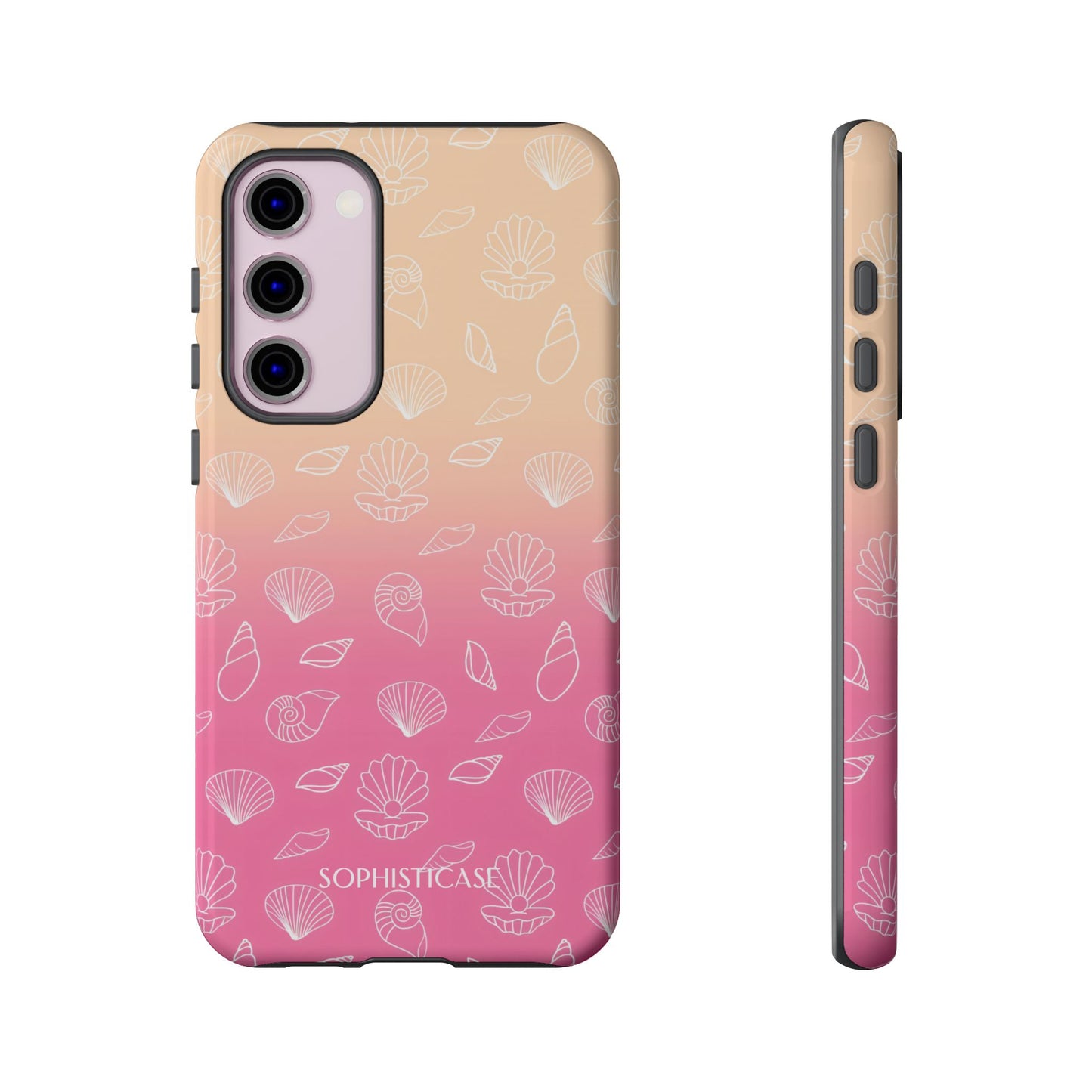 Seashell Society in Sandy Pink Sunset - iPhone Case, Samsung Galaxy Case, Google Pixel Case