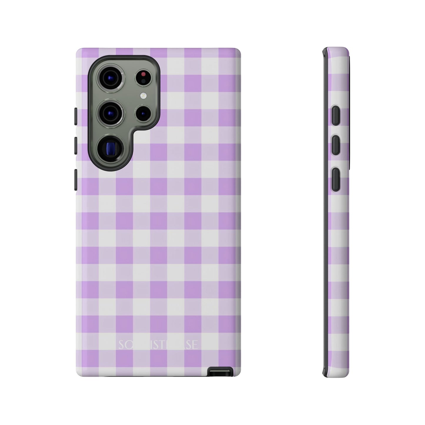 Gingham in Purple - Tough Phone Case for Samsung Galaxy