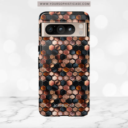 Rose' Runway in Honeycomb Mosaic - Tough Phone Case