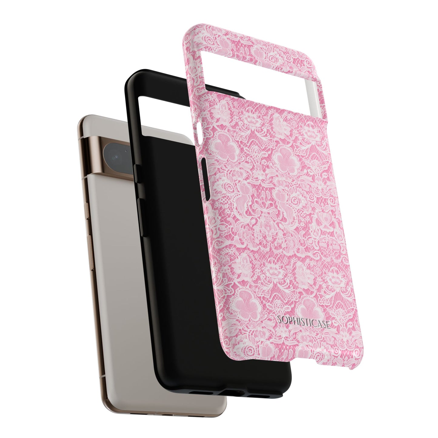 Luxe Lace in Pink - Tough Phone Case