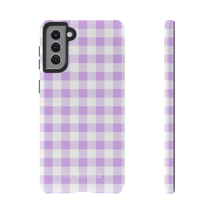 Gingham in Purple - Tough Phone Case for Samsung Galaxy