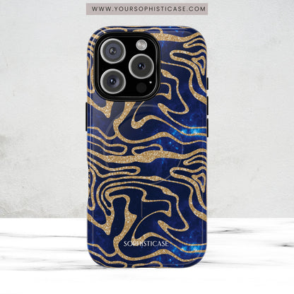 Cosmic Gold in Blue - iPhone Magsafe Case
