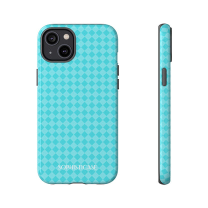 Diamond Diva in Aqua - Drop Proof Phone Case for iPhone