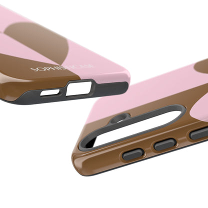 Be Mine in Pink and Brown - iPhone Case, Samsung Galaxy Case, Google Pixel Case