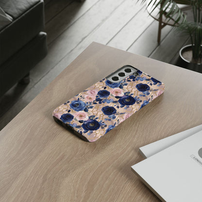 Royal Floral in Navy Blush - Tough Phone Case
