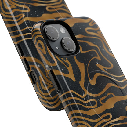 Cosmic Gold in Black - iPhone Magsafe Case