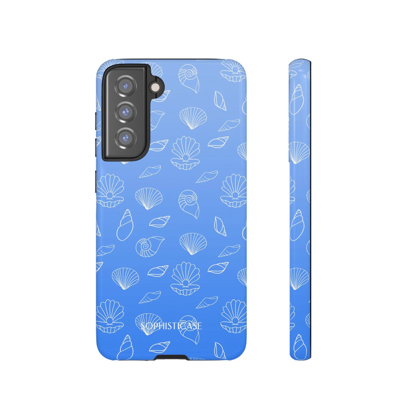 Seashell Society in Ocean Blue - iPhone Case, Samsung Galaxy Case, Google Pixel Case