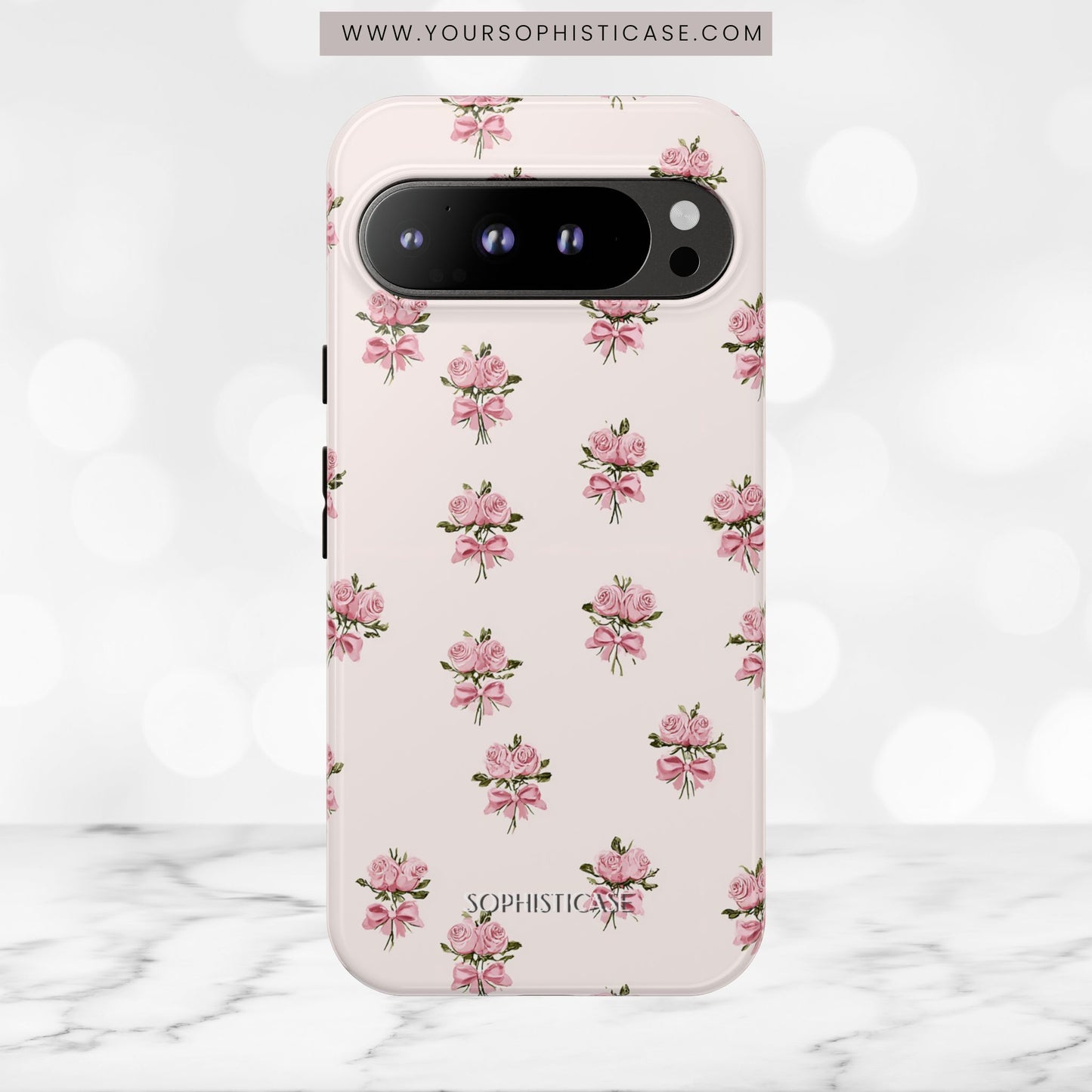 The Sweetest Thing in Coquette Rose Bouquet - iPhone Case, Samsung Galaxy Case, Google Pixel Case