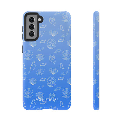 Seashell Society in Ocean Blue - Drop Proof Phone Case for Samsung Galaxy
