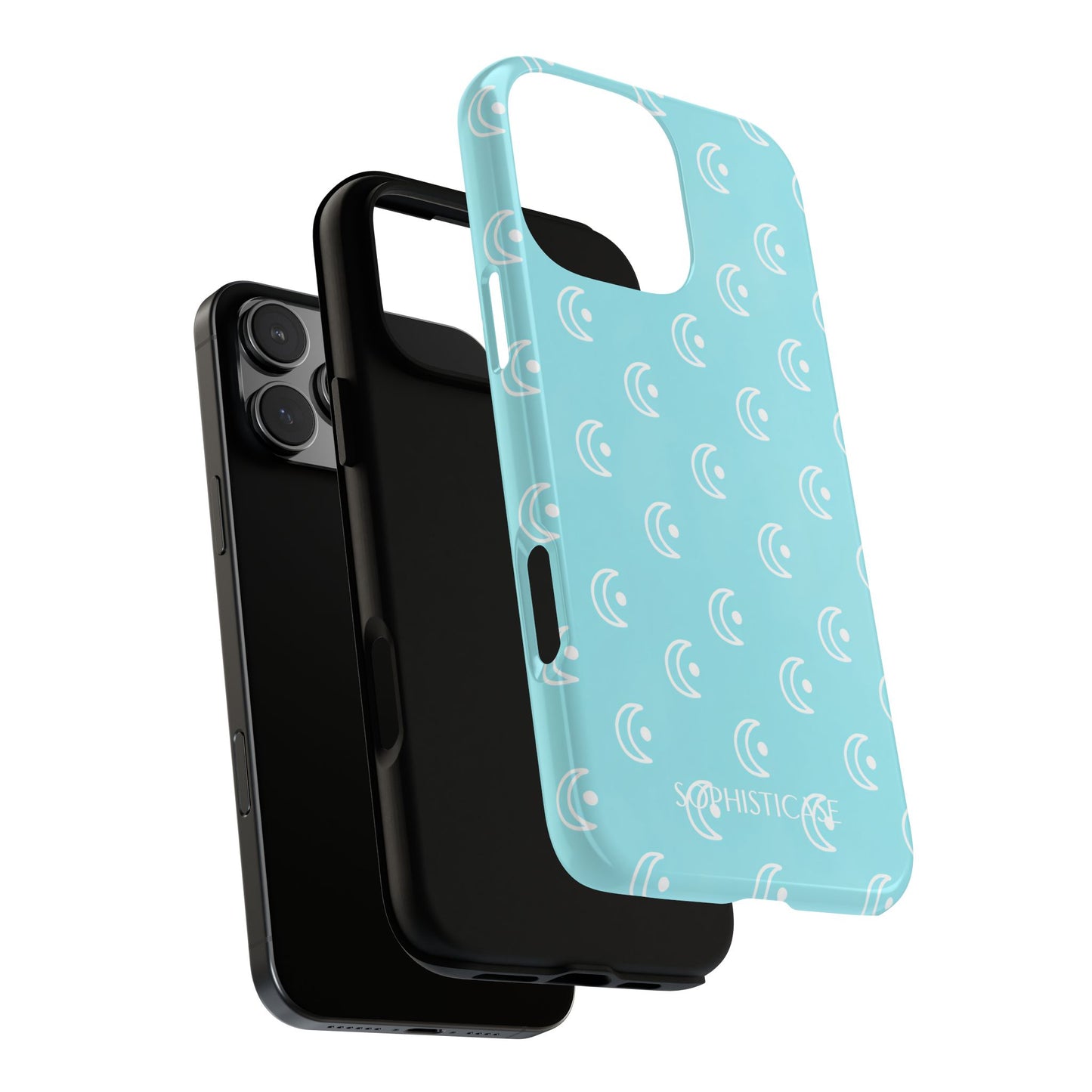 Moon Phase in Aqua - Tough Phone Case for iPhone