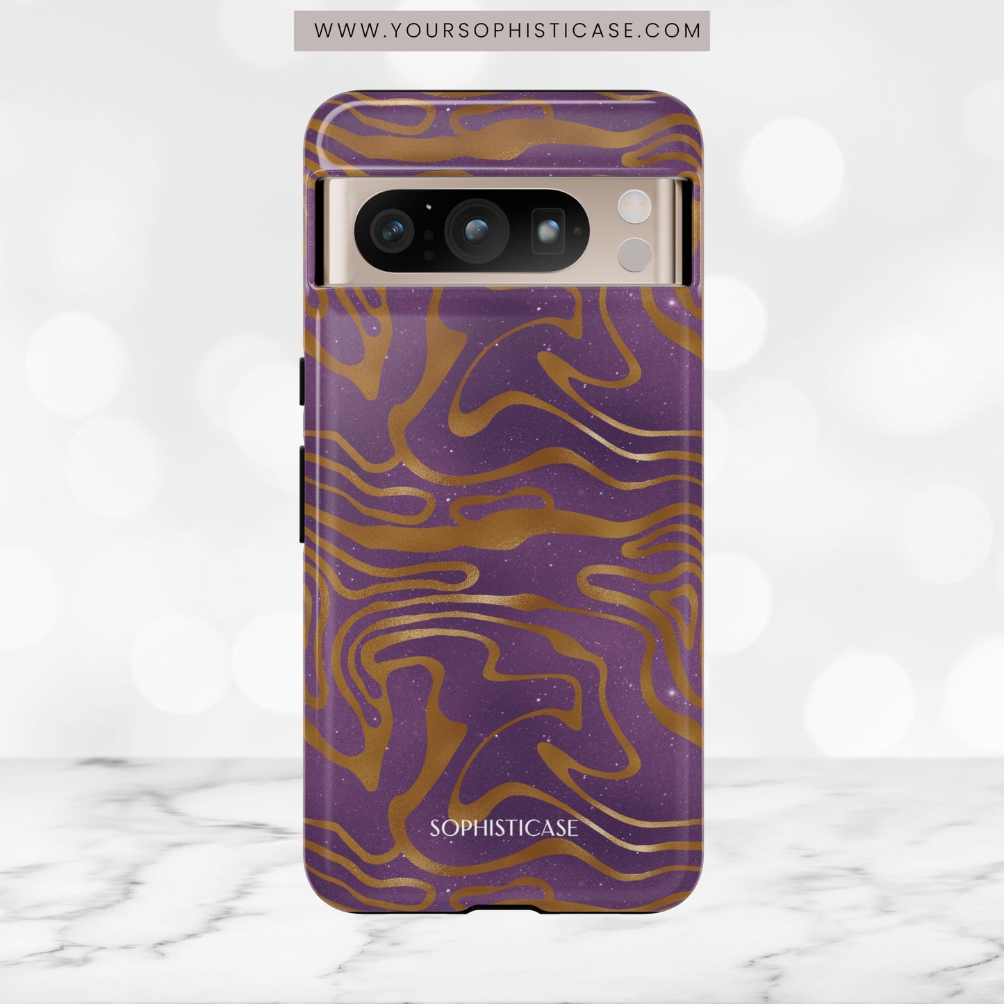 Cosmic Gold in Purple - iPhone Case, Samsung Galaxy Case, Google Pixel Case