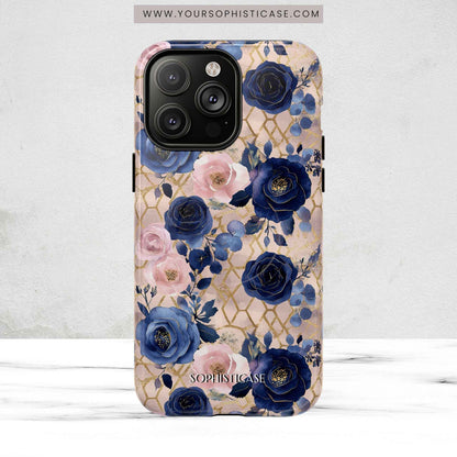 Royal Floral in Navy Blush - iPhone Magsafe Case