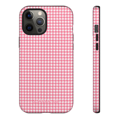 Tough Case - Houndstooth in Salmon