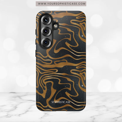 Cosmic Gold in Black - iPhone Case, Samsung Galaxy Case, Google Pixel Case
