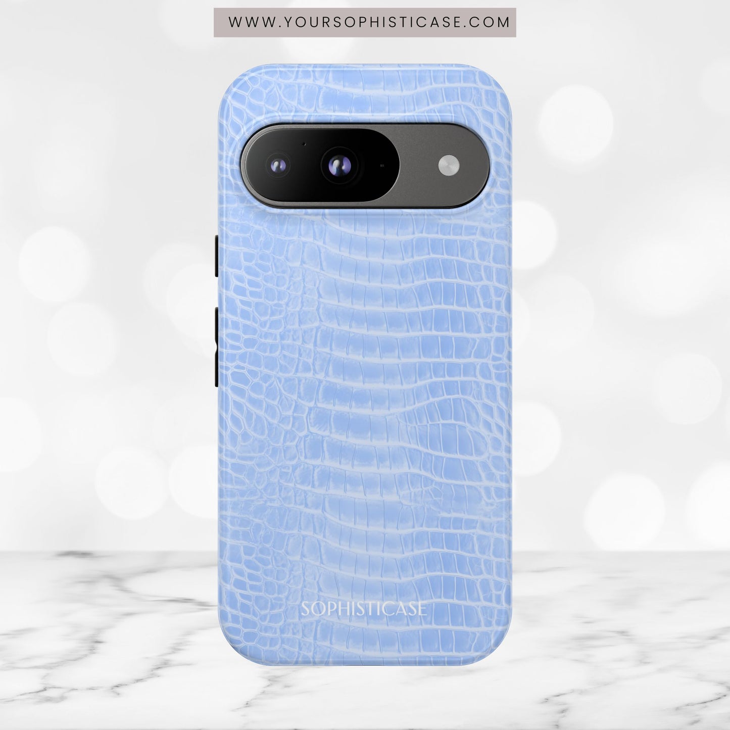 Luxe Leather in Blue - Tough Phone Case