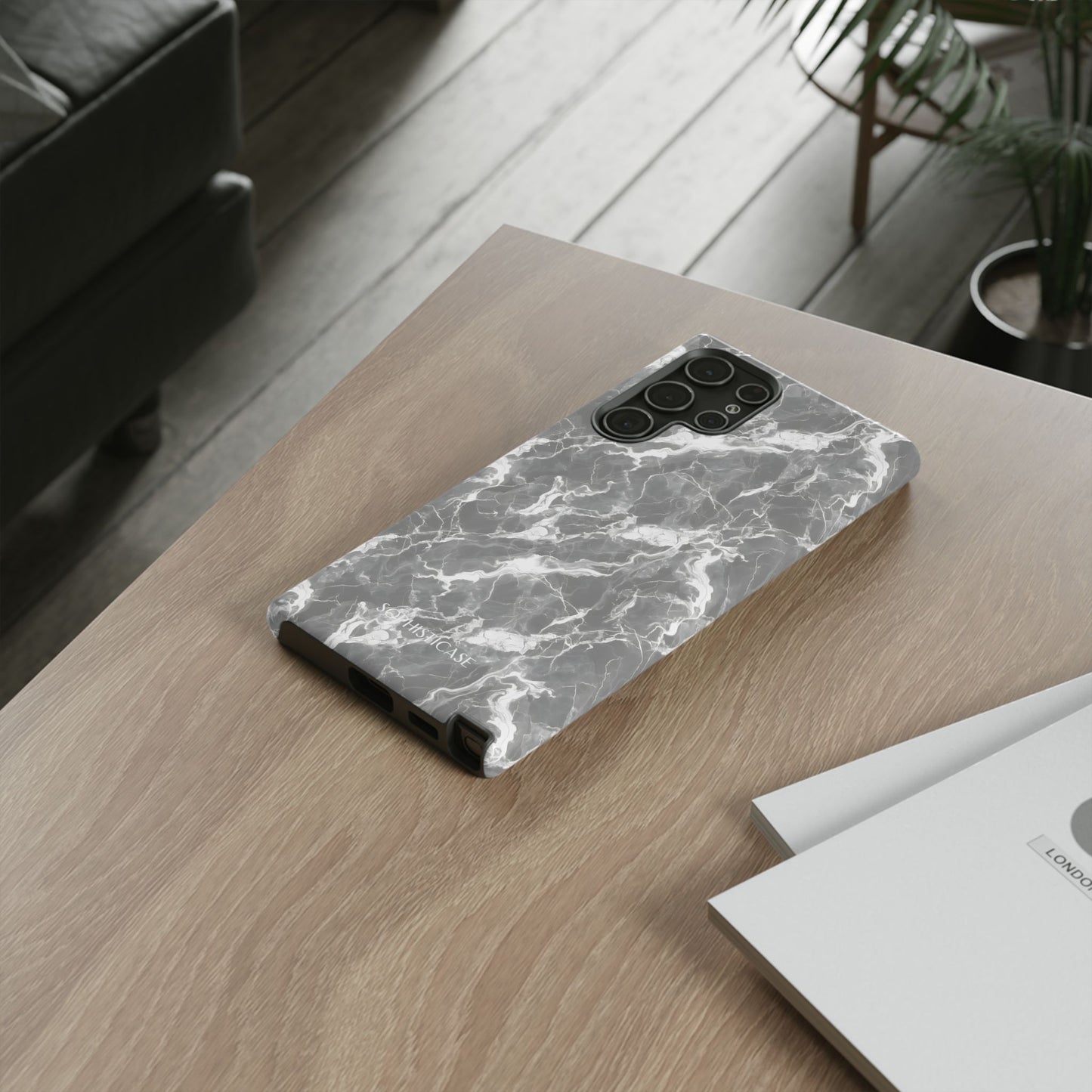 Marble Crush in Charcoal Grey - iPhone Case, Samsung Galaxy Case, Google Pixel Case