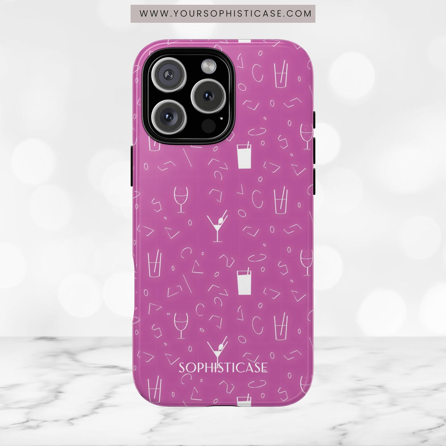 Cocktail Hour in Purple - iPhone Case