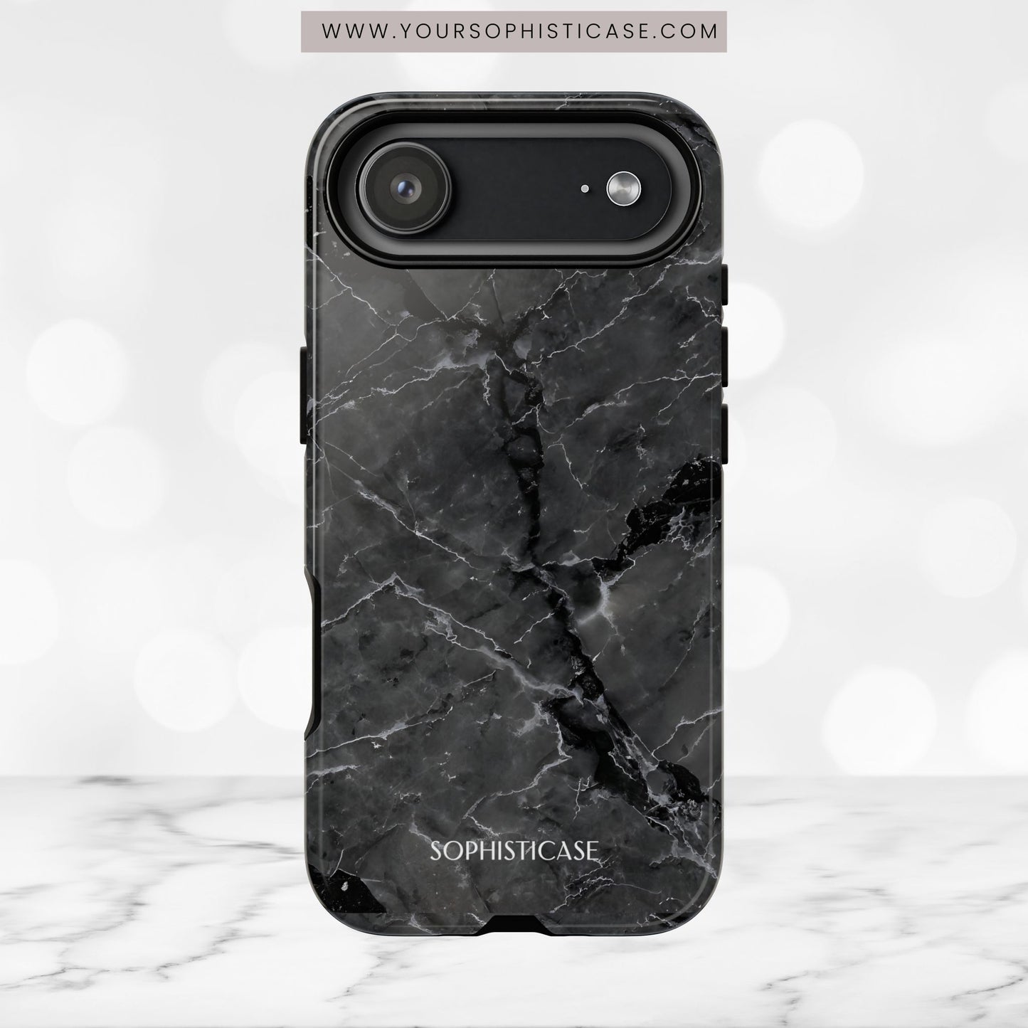 Marble Opulence in Black - iPhone Case, Samsung Galaxy Case, Google Pixel Case
