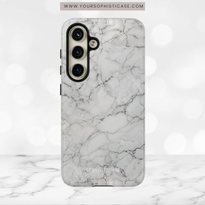 Marble Opulence in White - iPhone Case, Samsung Galaxy Case, Google Pixel Case