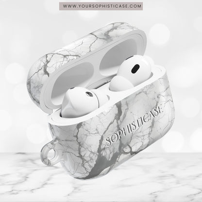 AirPod Cases - Marble Opulence in Charcoal Grey