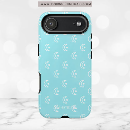 Moon Phase in Aqua - iPhone Case