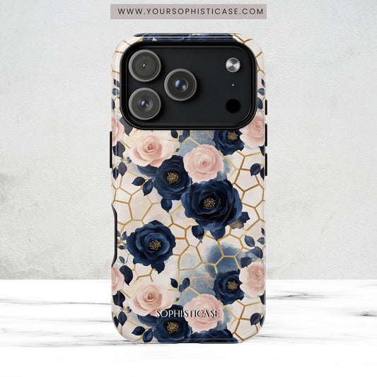 Royal Floral in Navy Hive - iPhone Magsafe Case