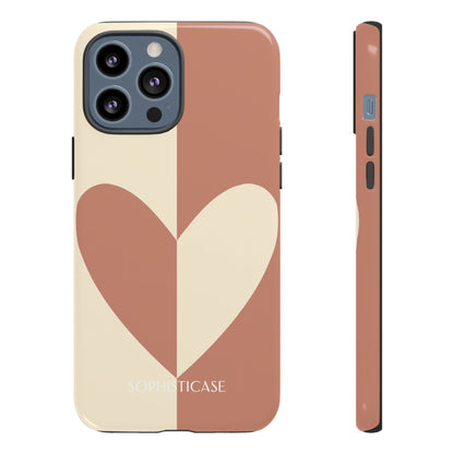 Be Mine in Brown and Cream - iPhone Case