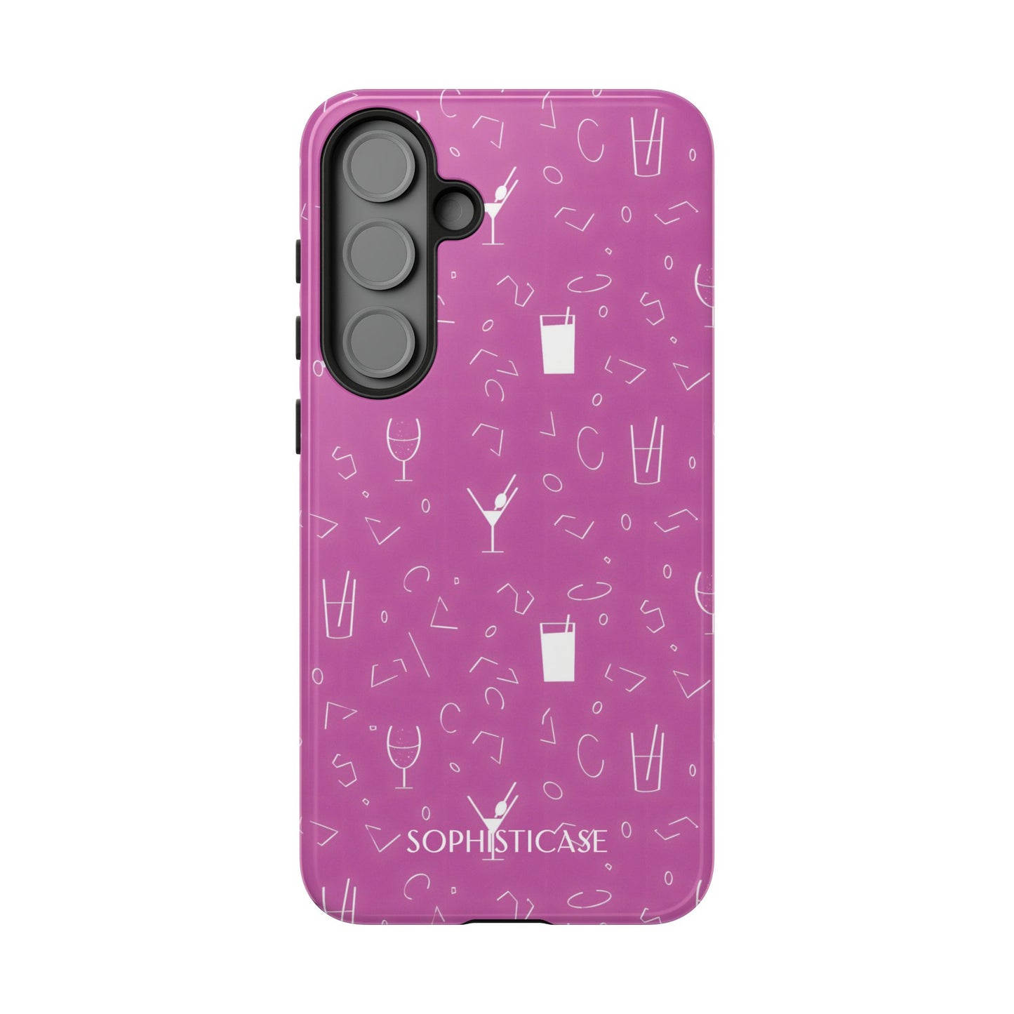 Cocktail Hour in Purple - Drop Proof Phone Case for Samsung Galaxy