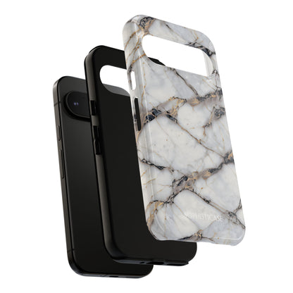 Marble Opulence in Cracked Beige - iPhone Case, Samsung Galaxy Case, Google Pixel Case