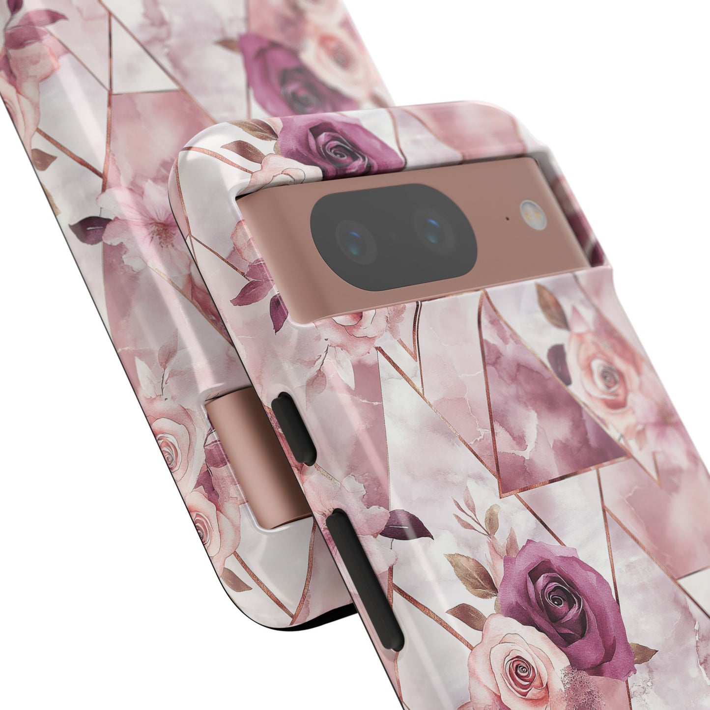 Royal Floral in Plum Chevron - Tough Phone Case