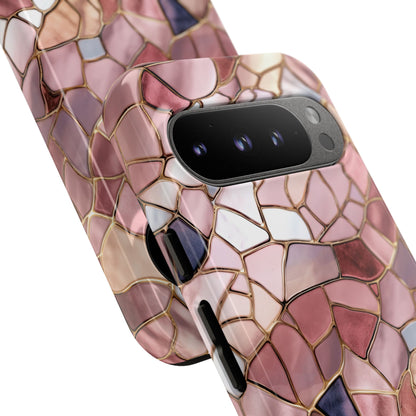 Rose' Runway in Pink Mosaic - Tough Phone Case