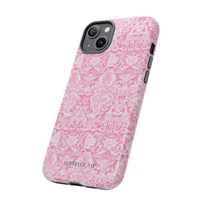 Luxe Lace in Pink - Tough Phone Case