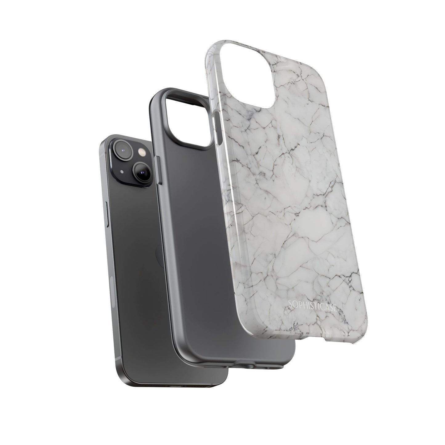 Marble Opulence in White - iPhone Case, Samsung Galaxy Case, Google Pixel Case